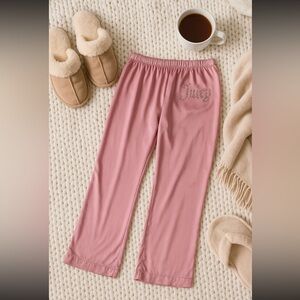 Juicy Couture Pink Satin Sleep Pants Women’s Large Loungewear Sleepwear
